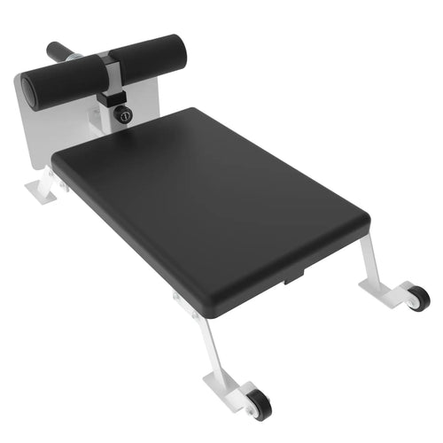 Black Padded Hamstring Curl Bench With Wheels