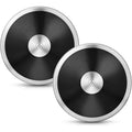 Round Black Discus Pair with Steel Rim