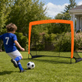 Orange Pop-Up Soccer Goal with Black Net