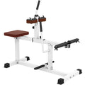 White Steel Seated Calf Raise Bench