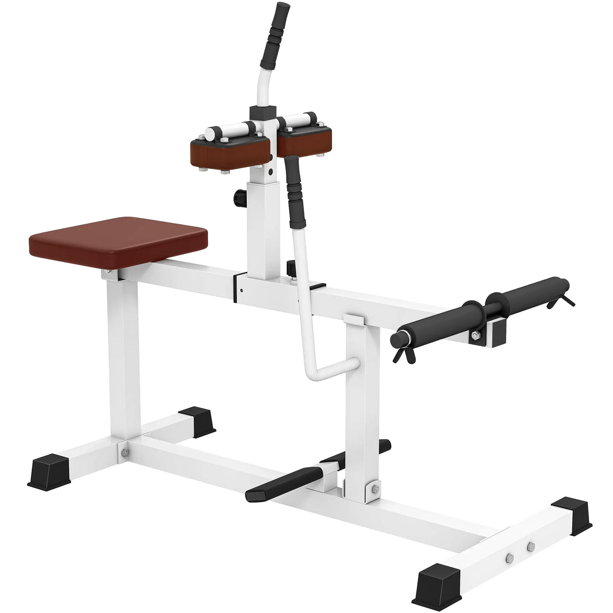 White Steel Seated Calf Raise Bench