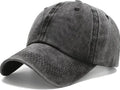 Washed Charcoal Cotton Baseball Cap