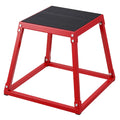 Red Steel Plyo Box With Rubber Top