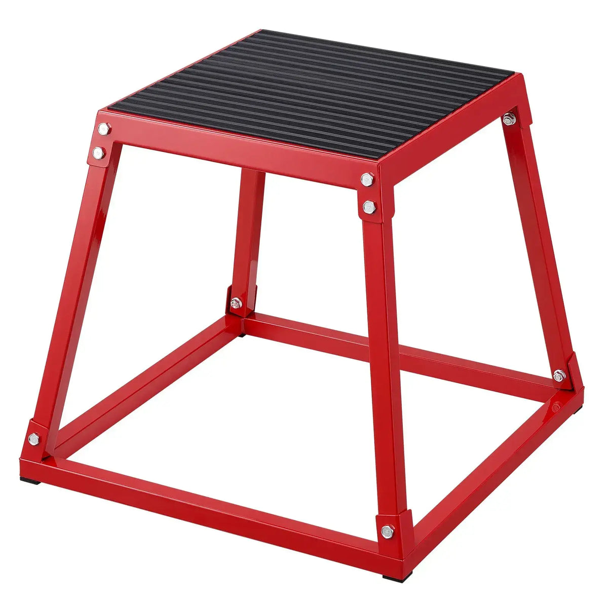 Red Steel Plyo Box With Rubber Top