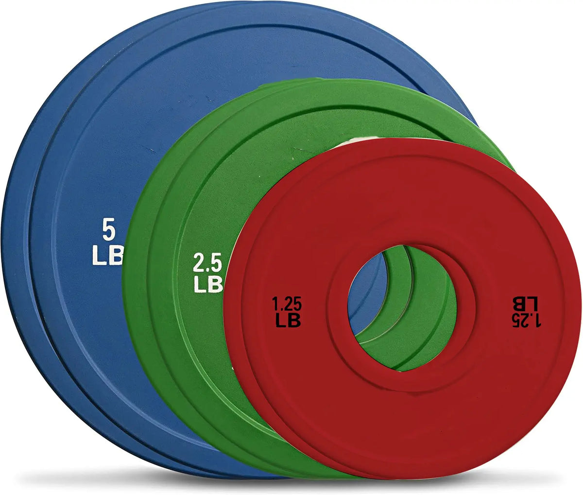 Colour-Coded Rubber Barbell Change Plates