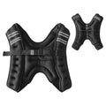 Black Padded Weighted Vest With Reflective Strips