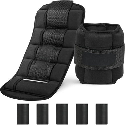 Black Padded Adjustable Ankle Weight Straps