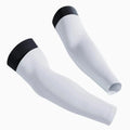 White Compression Arm Sleeves With Black Cuffs