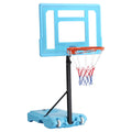 Blue Poolside Basketball Hoop with Wheeled Base