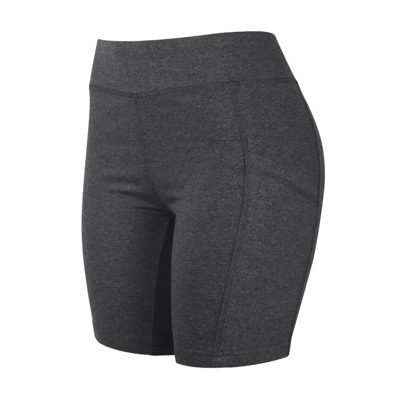 Three Black High-Waisted Stretch Biker Shorts